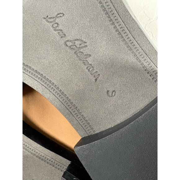 Sam Edelman Charlie Luxe Tan/Black/Modern Ivory Slip On Stacked Heel Loafer Sz 6 - Picture 7 of 7